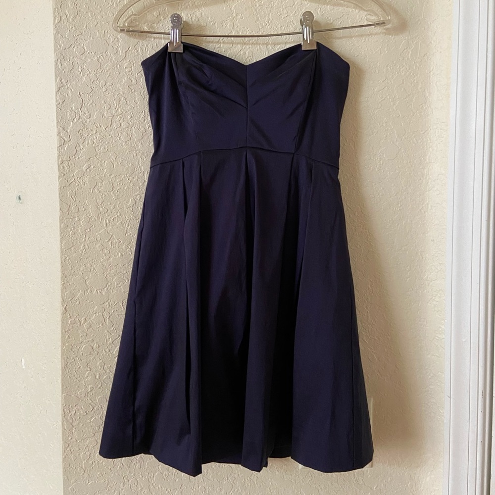 Small Navy Cupcake Style Homecoming Dress
